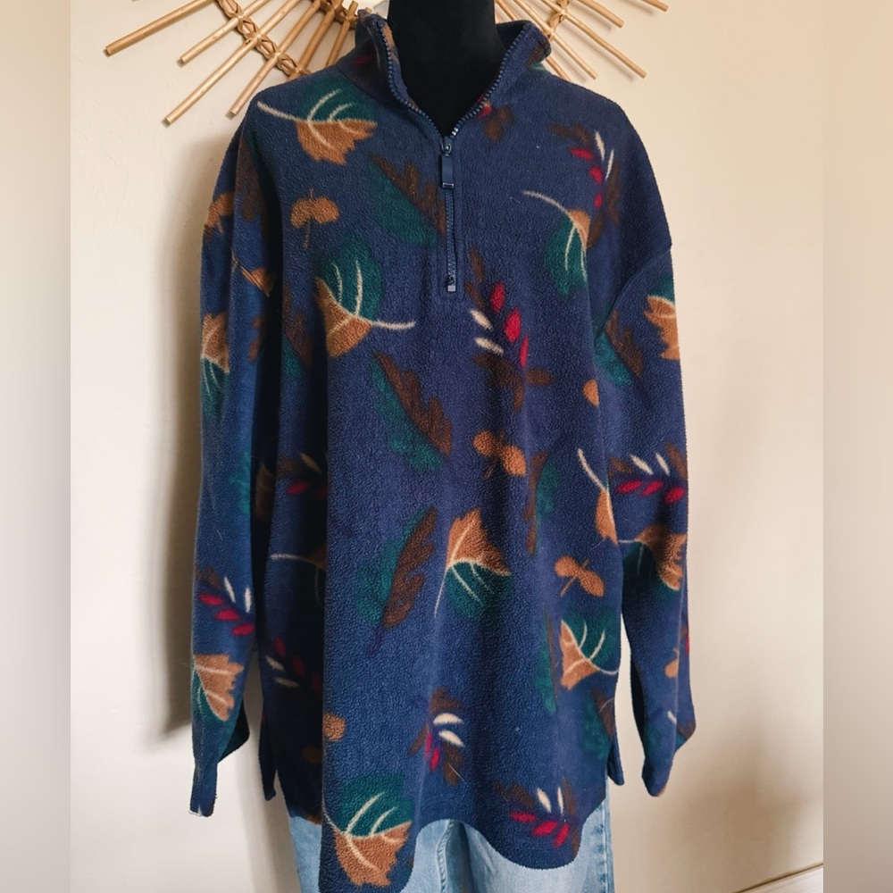 Vintage Leaf Fleece Quarter Zip